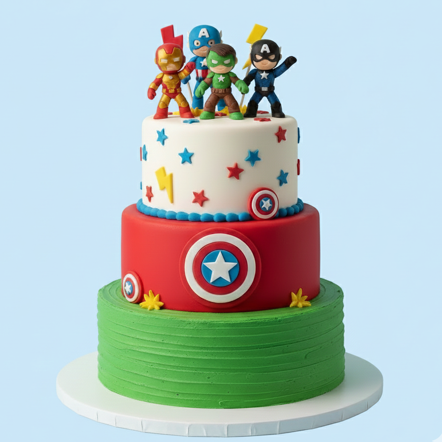 Tiny Avengers Cake