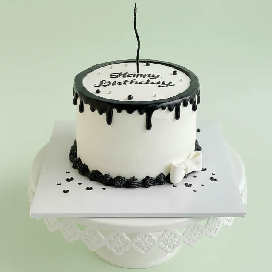 Midnight Drip Birthday Cake