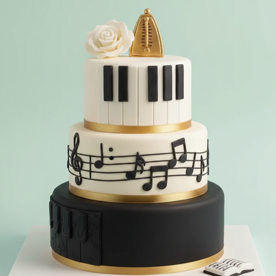 Piano Keys Cake