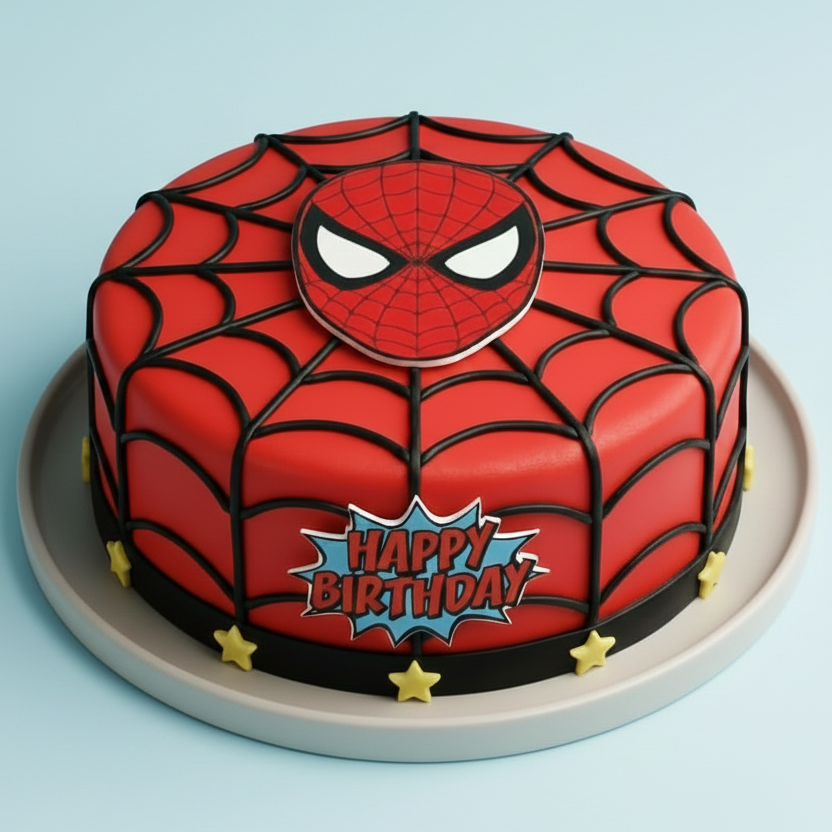 Spidey Web Smash Cake
