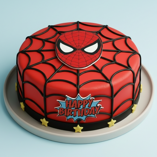 Spidey Web Smash Cake
