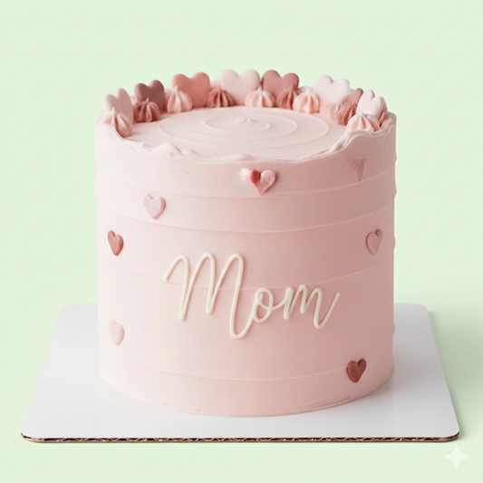 Pink Love Mom Cake