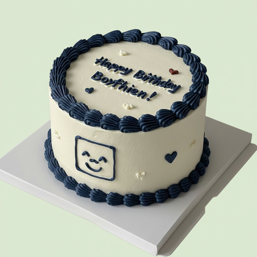 Navy Charm Celebration Cake