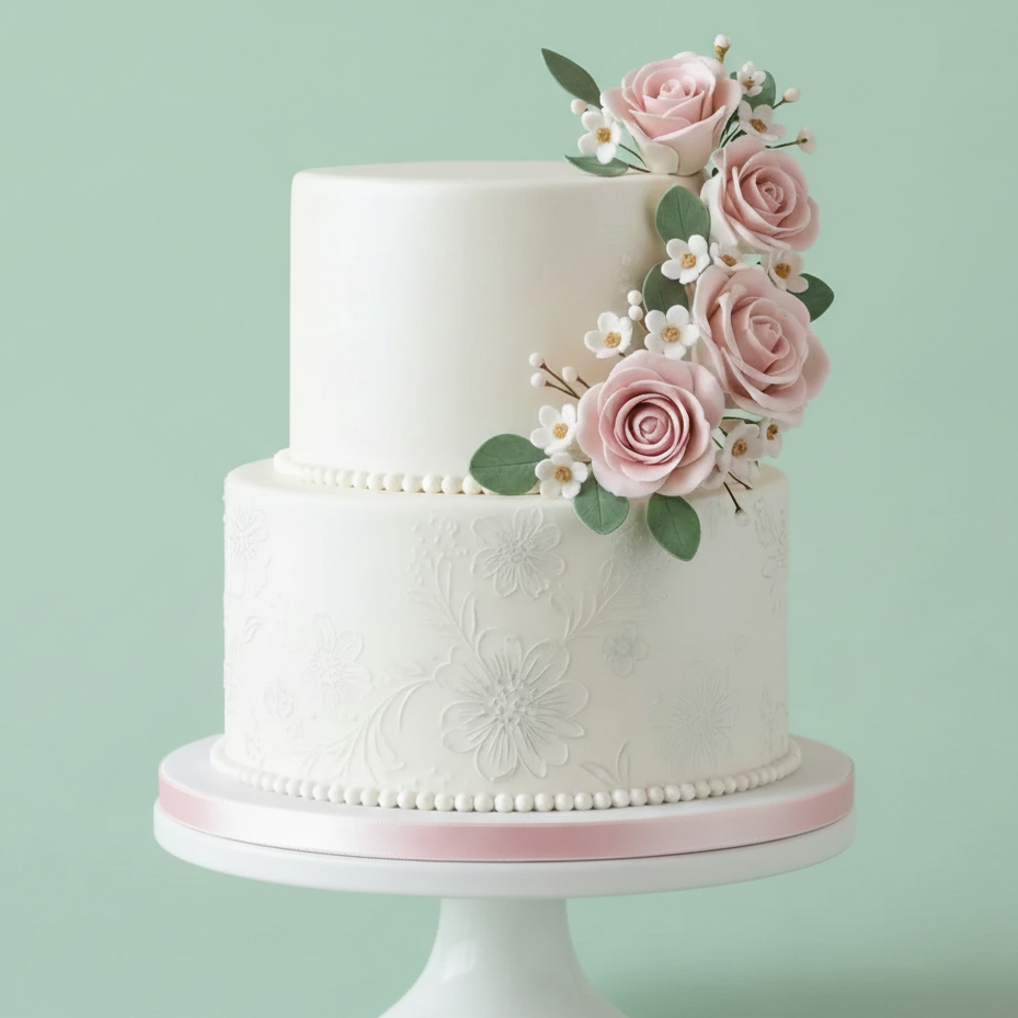 Blush Elegance Cake