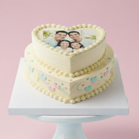 Happy Faces Deluxe Photo Cake