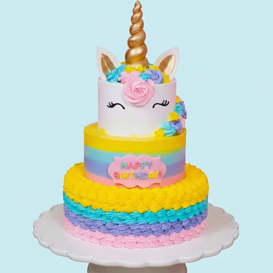 Multi-Colour Unicorn Stack Cake