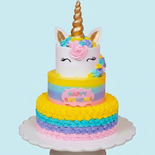 Multi-Colour Unicorn Stack Cake
