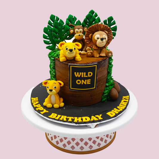Wild One Jungle Safari Cake