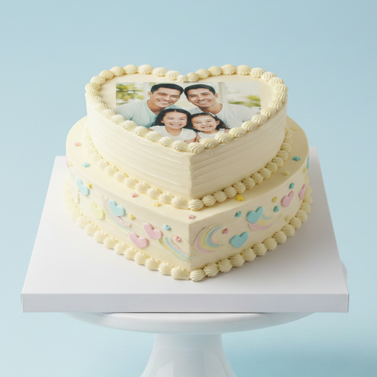 Happy Faces Deluxe Photo Cake