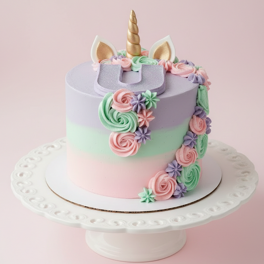 Letter U Unicorn Cake