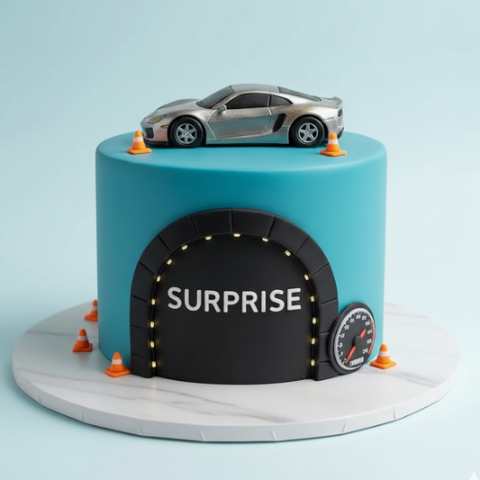 Speed Tunnel Surprise Cake