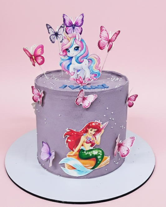 Unicorn Mermaid Fantasy Cake