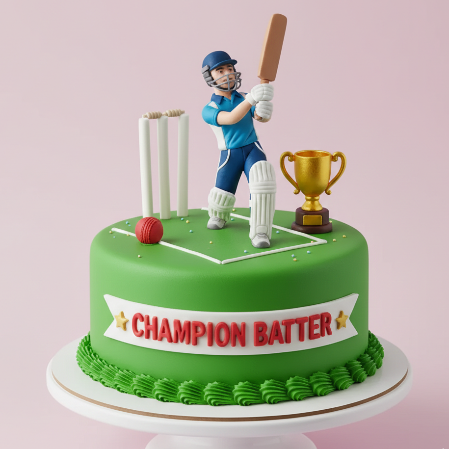 Clean Bowled Cricket Cake