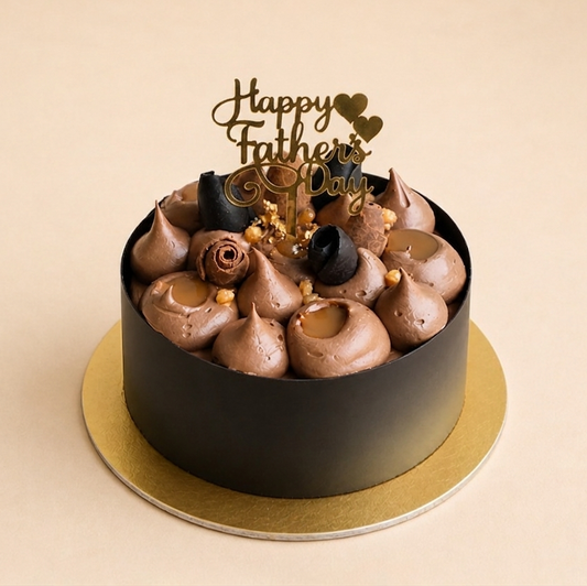 Father's Day Chocolate Salted Caramel Praline Cake