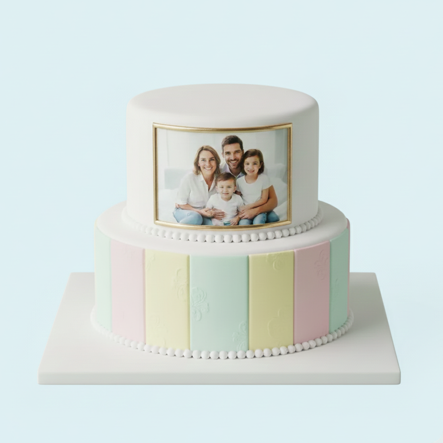 Joyful Frame Photo Cake