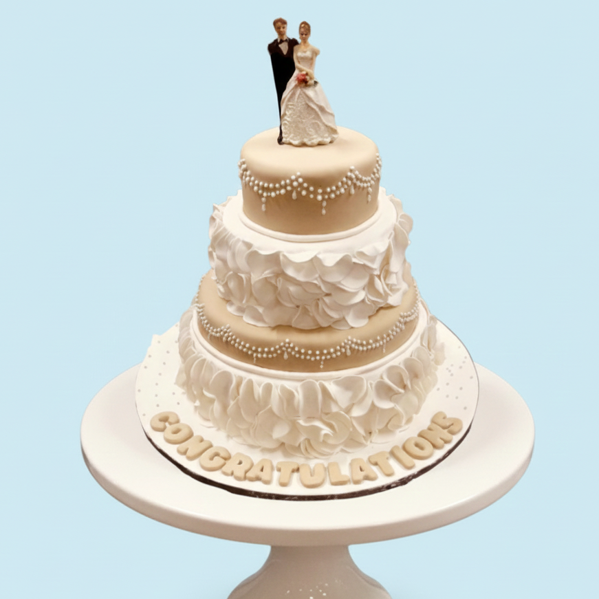 Golden Couple Multilayer Cake