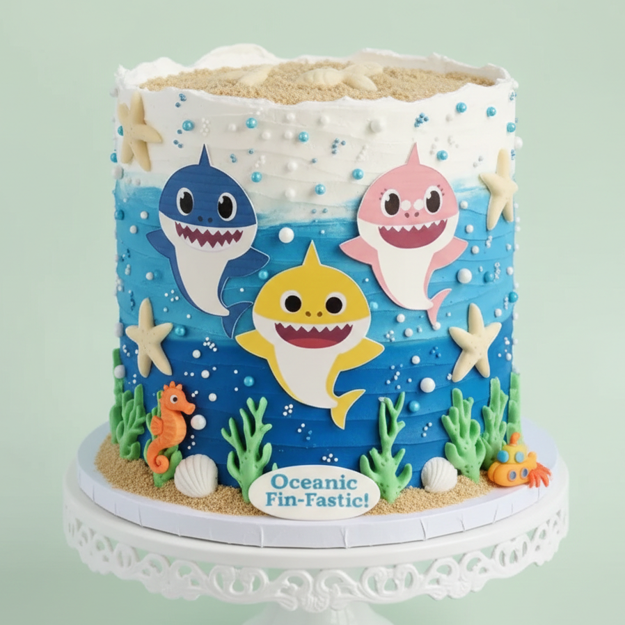 Oceanic Fin-Tastic Cake