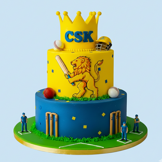 Trophy Theme Cricket Cake