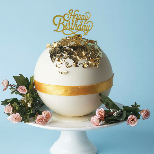 Gold Plate Globe Cake