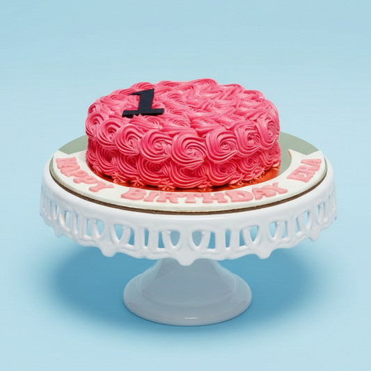 Pink Rosette Cake