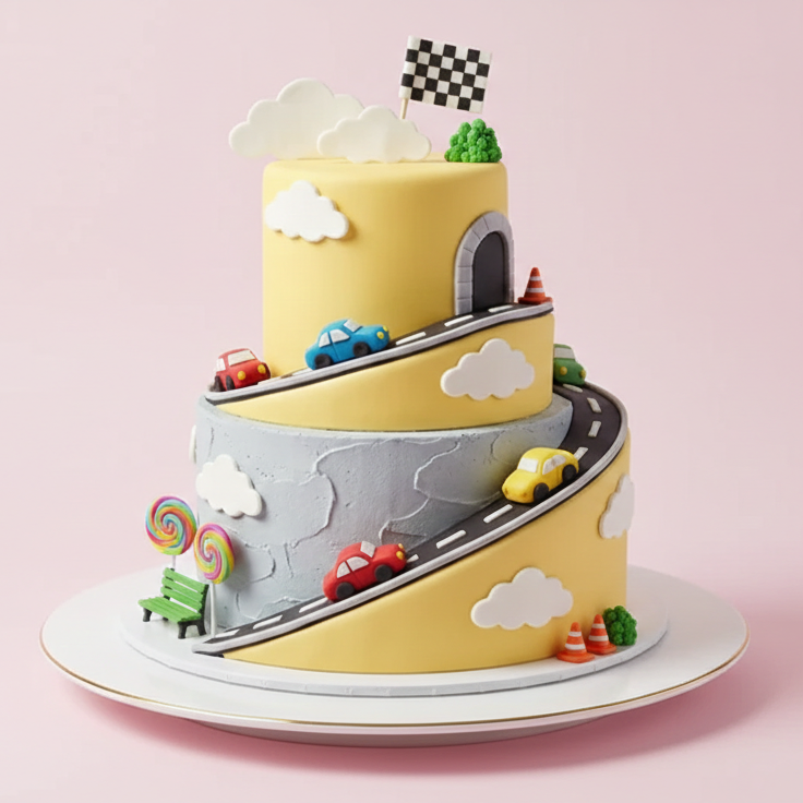Turbo Track Tunnel Cake