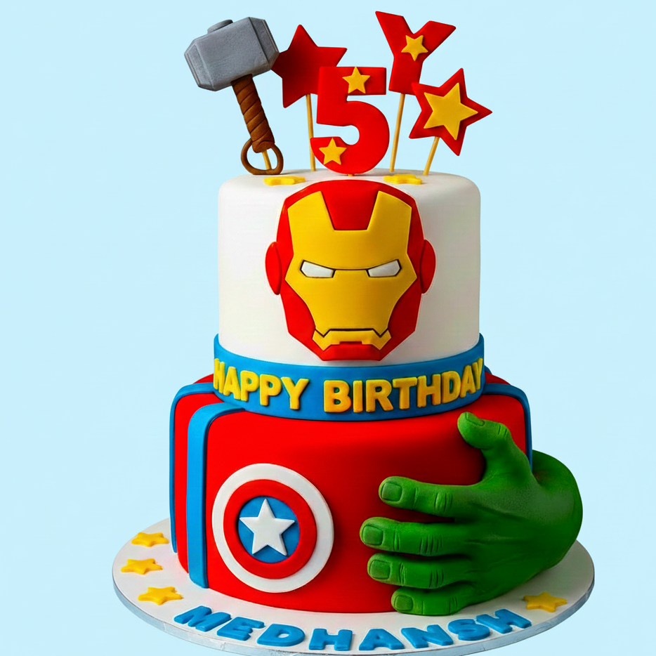 Iron Hero Blast Cake