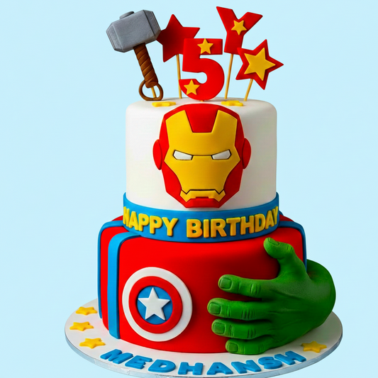 Iron Hero Blast Cake