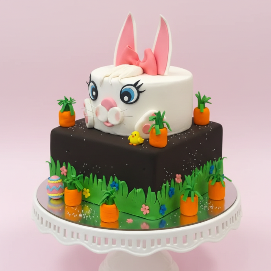Bunny Garden Birthday Cake