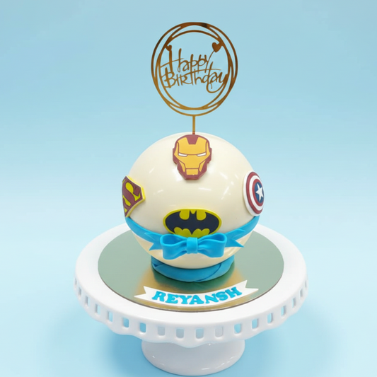 Ironman Sign Globe Cake
