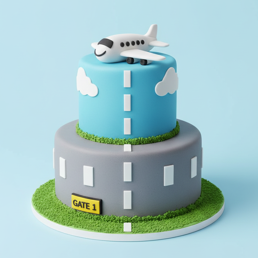 Pilot Runway Cake
