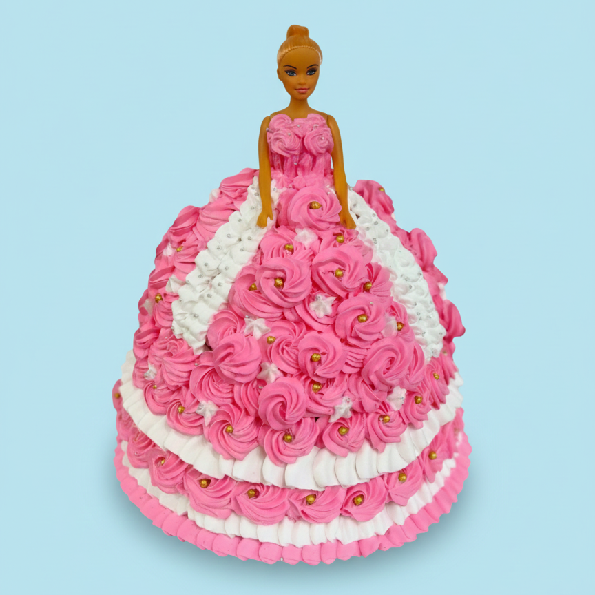 Barbie Doll Dress Cake