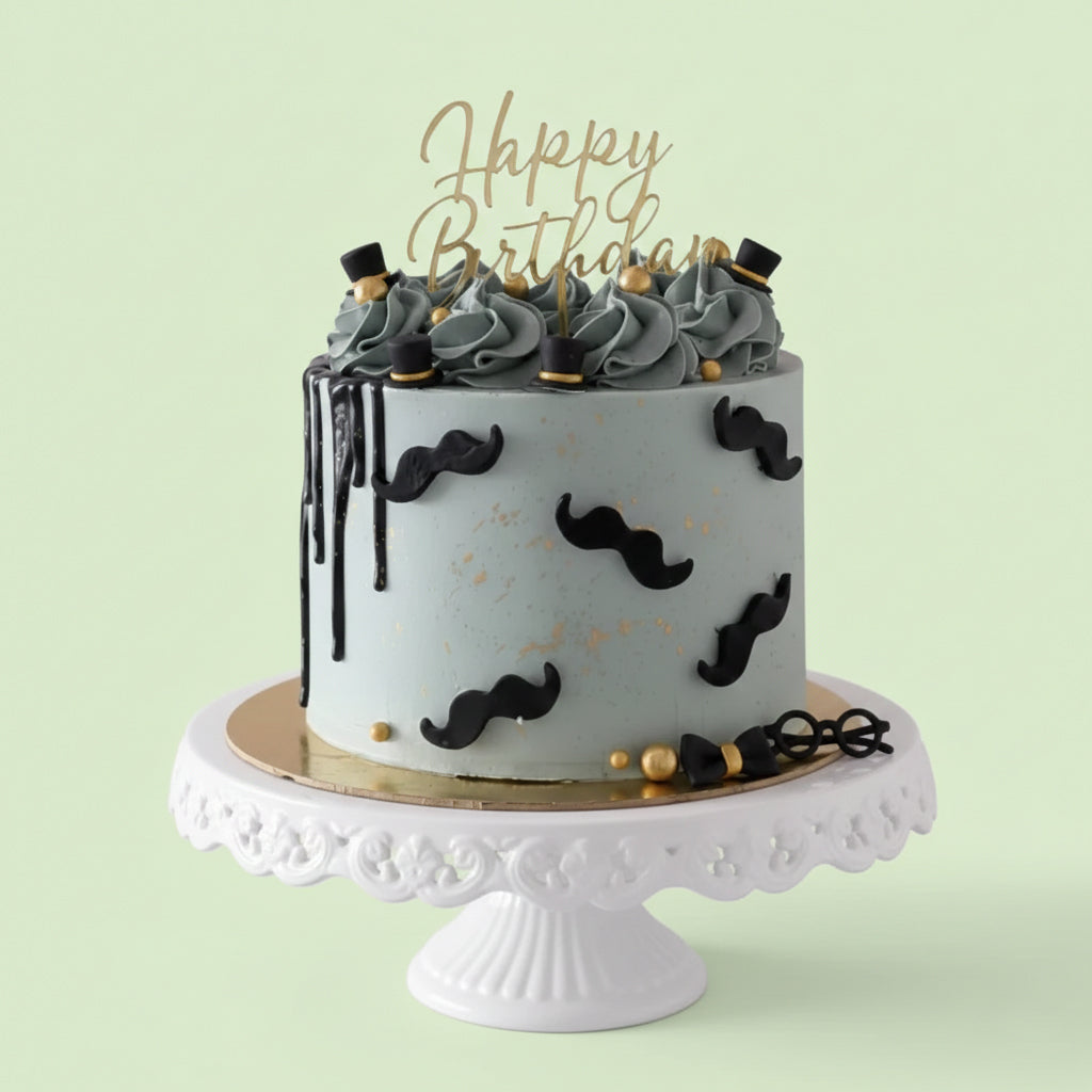 Grey Elegance Drip Cake