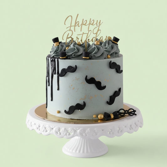 Grey Elegance Drip Cake