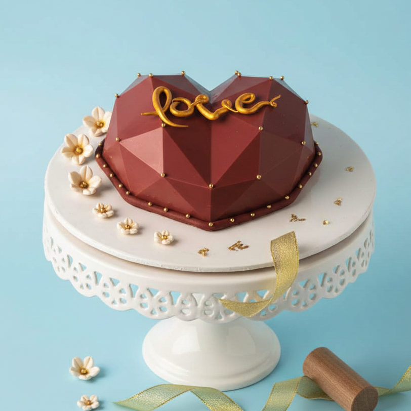 Red Heart Pinata Cake