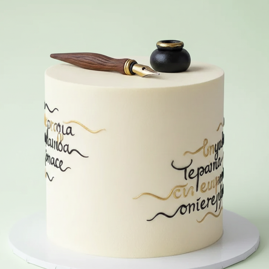 Calligraphy Pen Cake