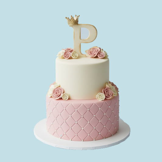 Letter P Princess Cake