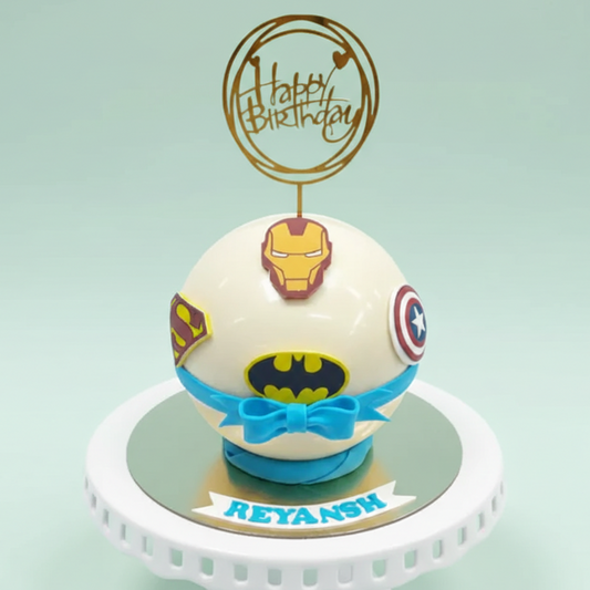 Ironman Sign Globe Cake