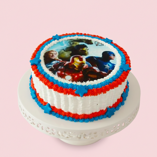 Bold Color Avengers Cake
