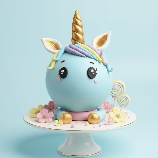 Baby Unicorn Face Cake