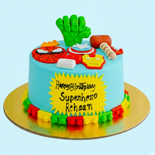 Superhero Squad Cake