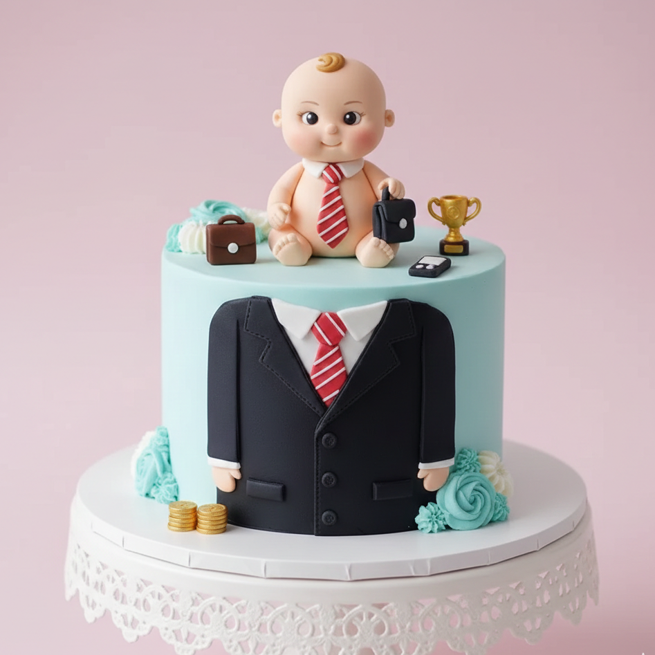 Baby Businessman Cake
