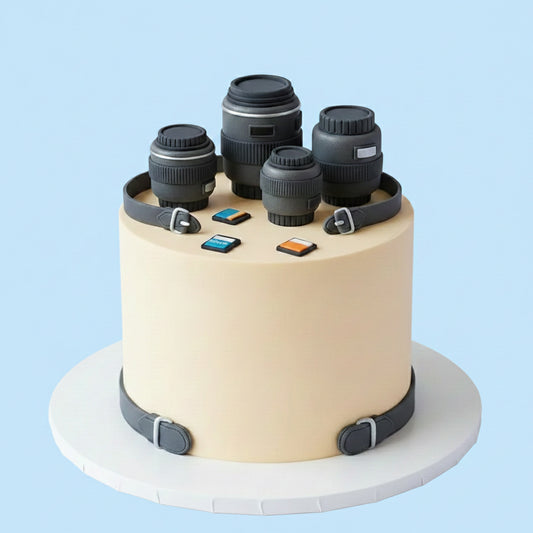 Camera Bag Essentials Cake