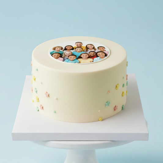 Happy Faces Photo Cake