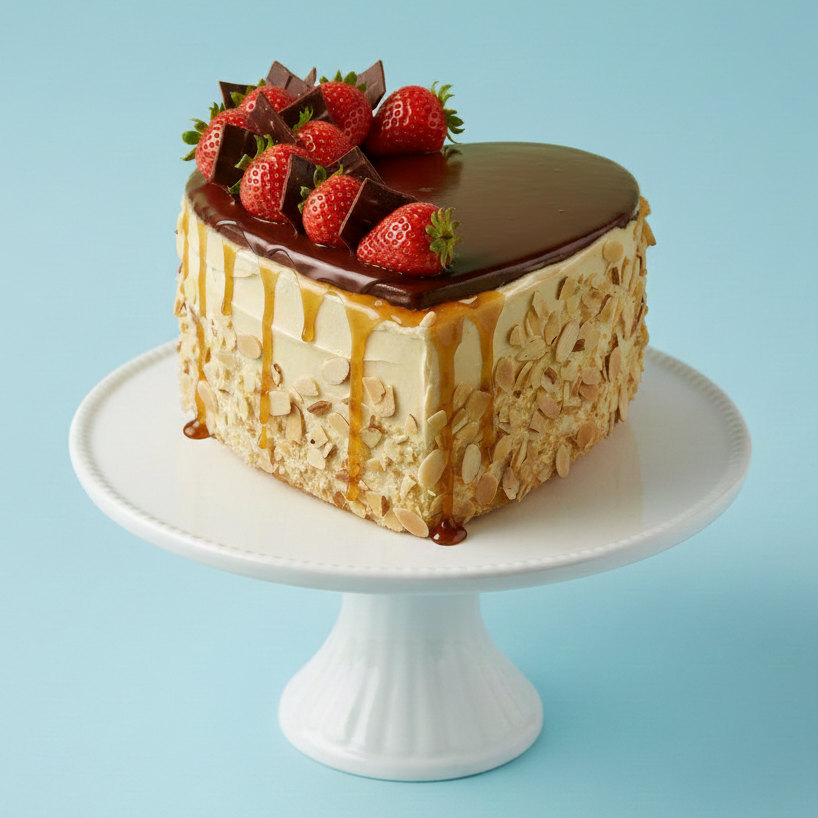 Strawberry Chocolate Silk Drip Cake
