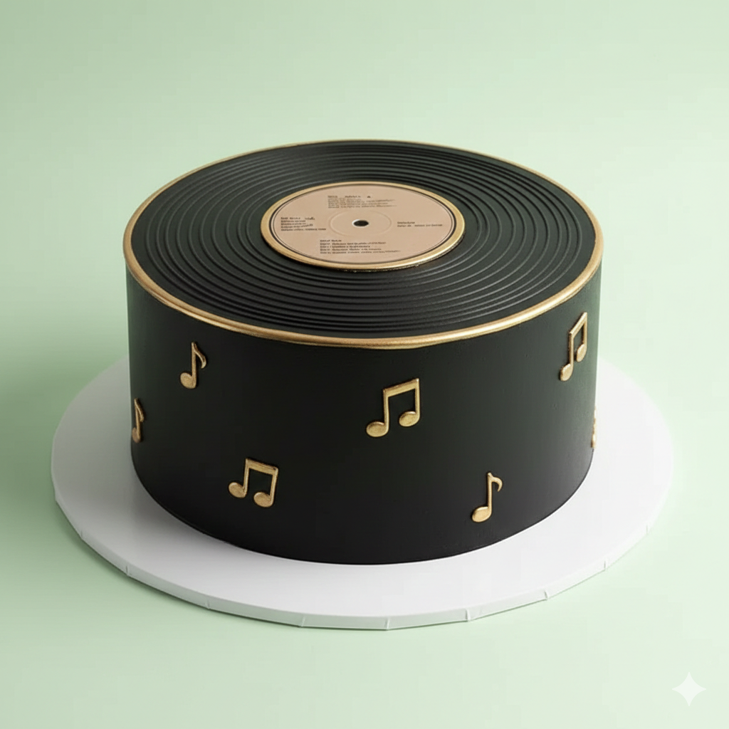 Vinyl Record Cake
