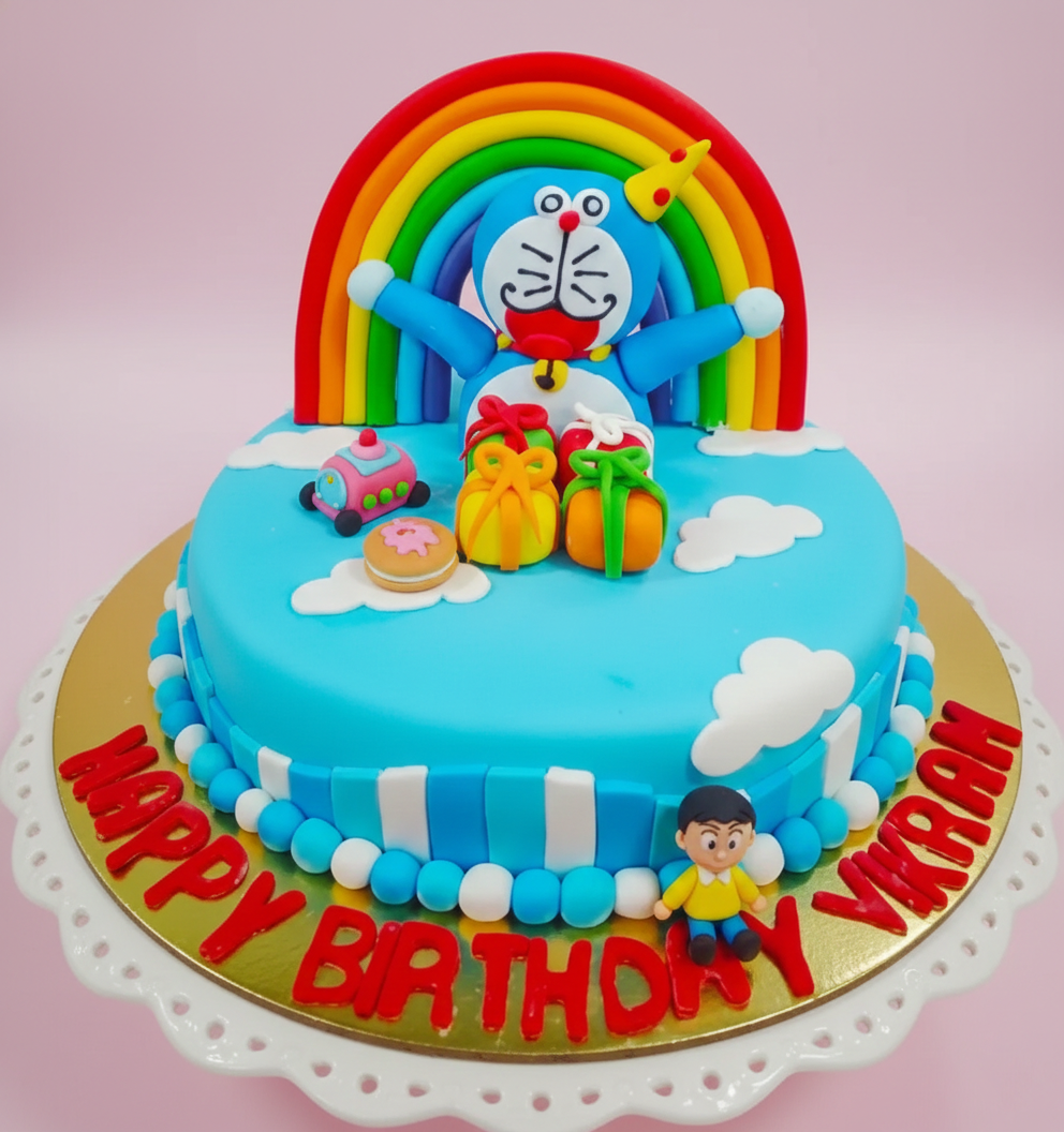 Doraemon Rainbow Cake