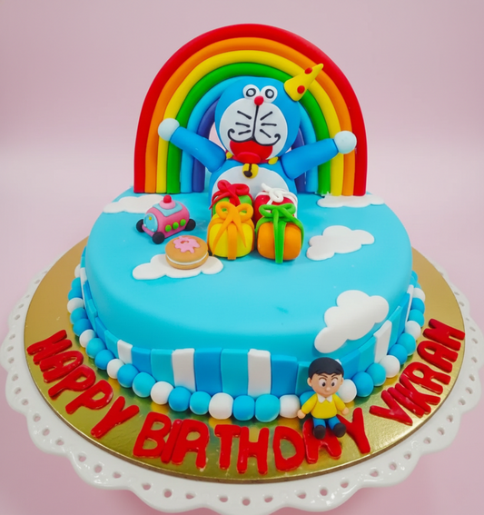 Doraemon Rainbow Cake