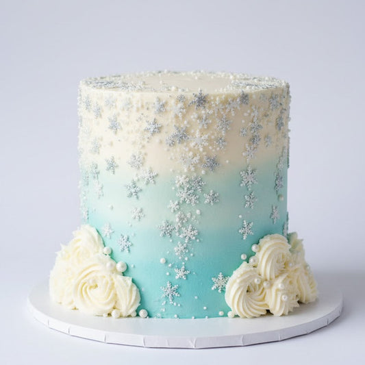Glitter Snowstorm Cake