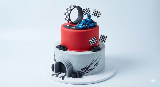 Go-Kart Tunnel Cake