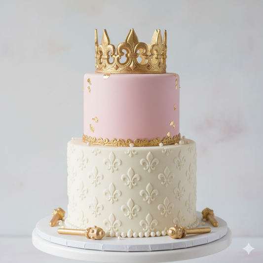 Gold Crown Princess Cake